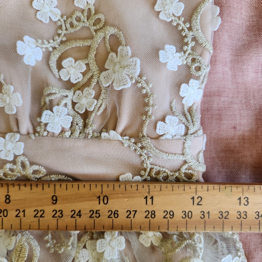 NWT Altar'd State Dress Caledonia Floral Formal Maxi XS Romantic Boho Ivory $189 - Picture 7 of 8